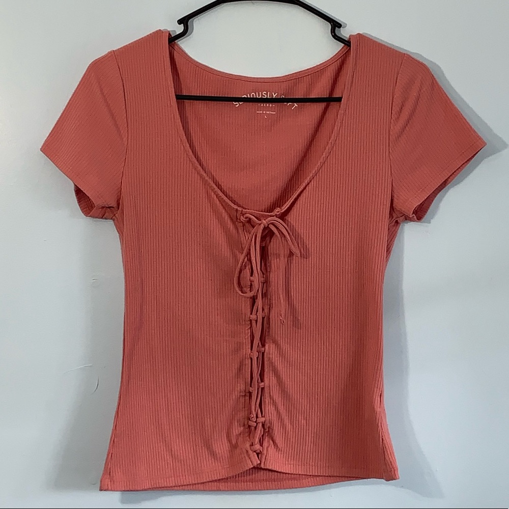 Aeropostale Lace-Up Top